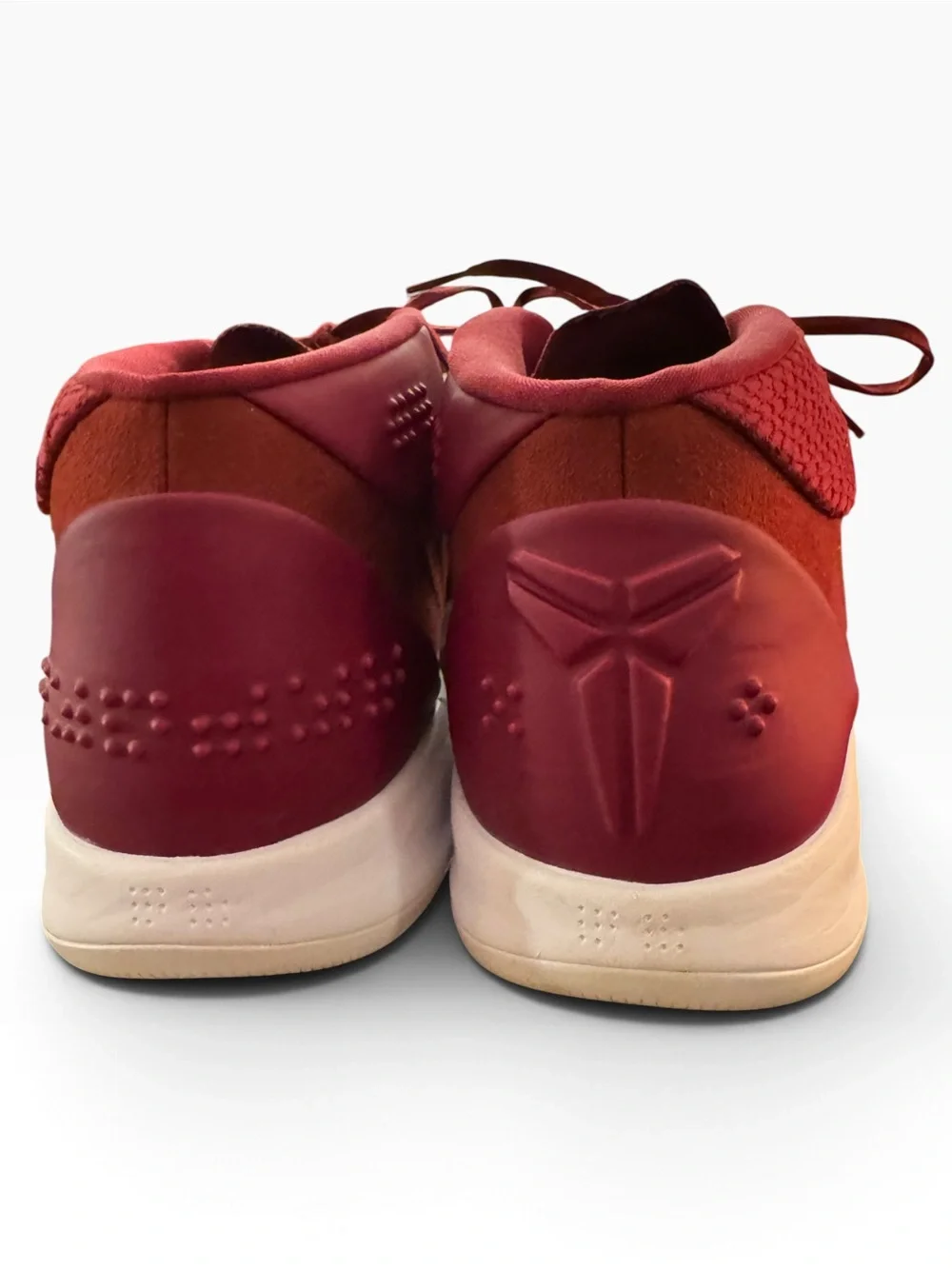 Nike Kobe A.D. Mid Team Red Maroon Chrome Silver Basketball Sneakers Size 18